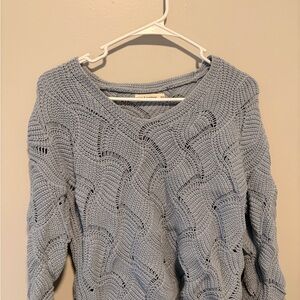 Moon & Madison Soft Blue Textured Sweater